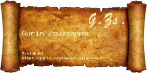 Gurin Zsuzsanna névjegykártya